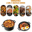 Black Cast Iron Dutch Oven