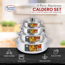 Nonstick Caldero Set with Glass Lids Tile Pots or Stews