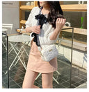Wave Embroidery Square Bag for Everyday