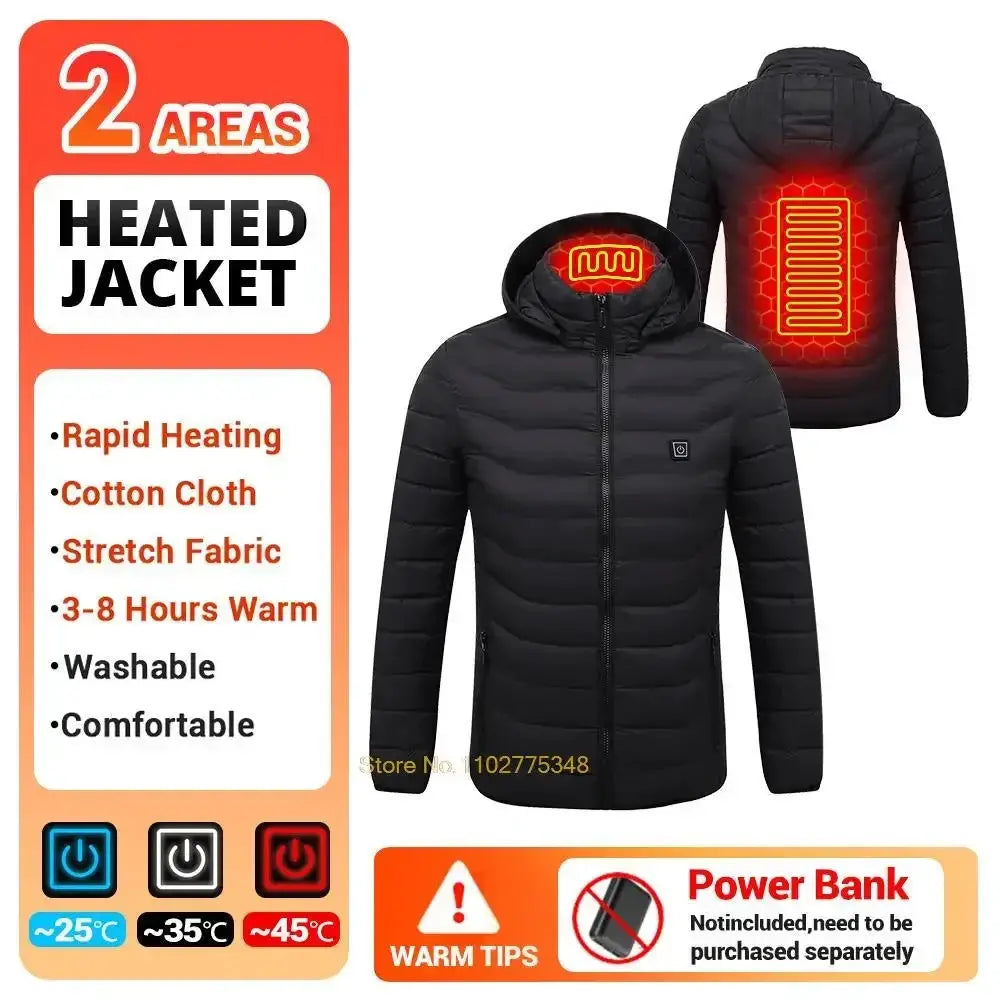 21 Areas Heated Jacket USB Electric Coat Men Women