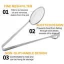 Stainless Steel Fine Mesh Strainer Spoon with Clip Kitchen Oil