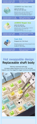 AULA F75 2.4G Wireless Bluetooth Wired Gaming Mechanical Keyboard RGB 75% Layout