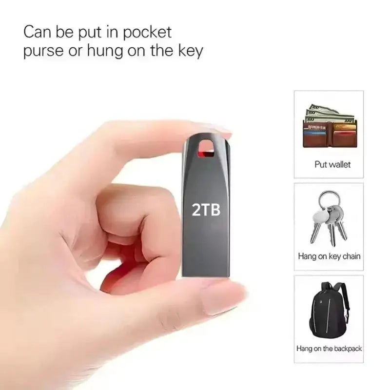 High Speed USB 3.0 Pen Drive Portable SSD U Disk Flash Drive 2TB 1TB 512G Fast Data Transfer Memory Stick Network Card