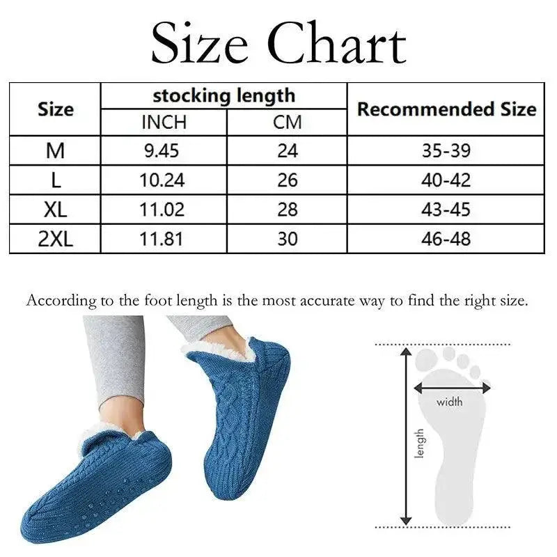 Mens Cozy Winter Fleece Socks Non Slip Warmth Comfort