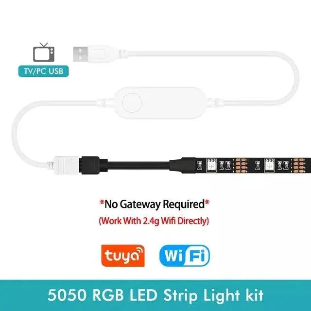 Smart Zigbee LED Strip Lights Voice Control RGB Colors