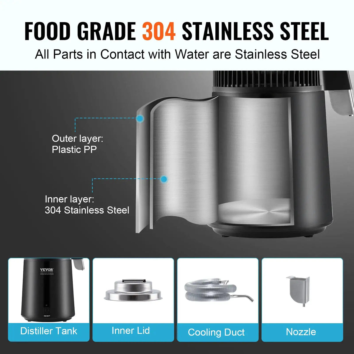 SucceBuy Water Distiller Gallon Pure Water Purifier Filter — product view 5