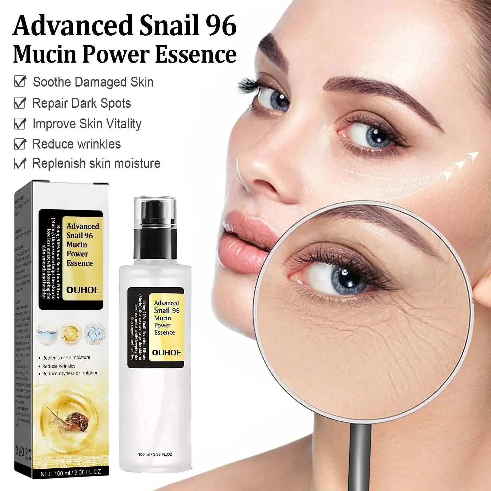 Youthful Glow Snail Mucin Serum for Skin Rejuvenation