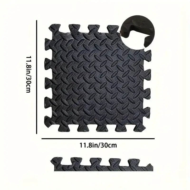 30x30cm 16 Pcs Interlocking Yoga Mat Home Gym and Yoga Equipment Protective Mat EVA Foam Non Slip Flooring Indoor Fitness