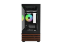 Thermaltake View 170 WS ARGB; Micro Chassis; Bottom Wood Trim; 3x120mm ARGB Lite Fans Included; 280mm Radiator Support; 340mm GPU Clearance; 180mm Max PSU Length; 160mm Air Cooler Max Height; mATX/mITX; Black; CA-1Z4-00M1WN-W