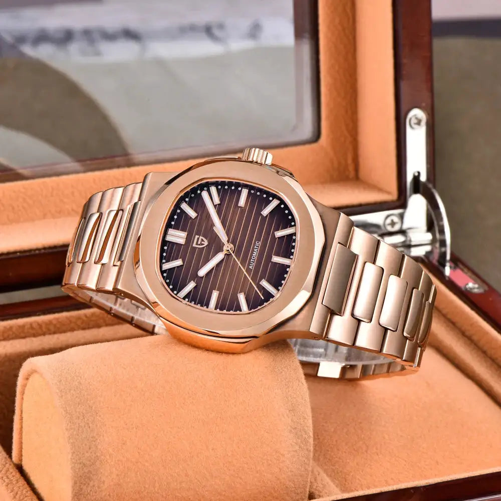 New Men's Watches PAGANI DESIGN Luxury Rose Gold Automatic Watch For Men Mechanical Wristwatch Waterproof AR Sapphire Clock 2026 EU Local Shipping