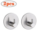 Stylish Stainless Steel Bathroom Hooks Organizer Set of 2