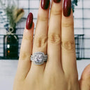 Luxury Gold Zircon Three Piece Ring Set