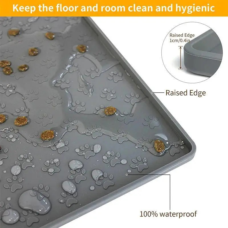 Pet Waterproof Silicone Feeding Mat Easy Clean Floor