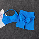 Women Yoga Set Seamless Quick-Dry Halter Shorts