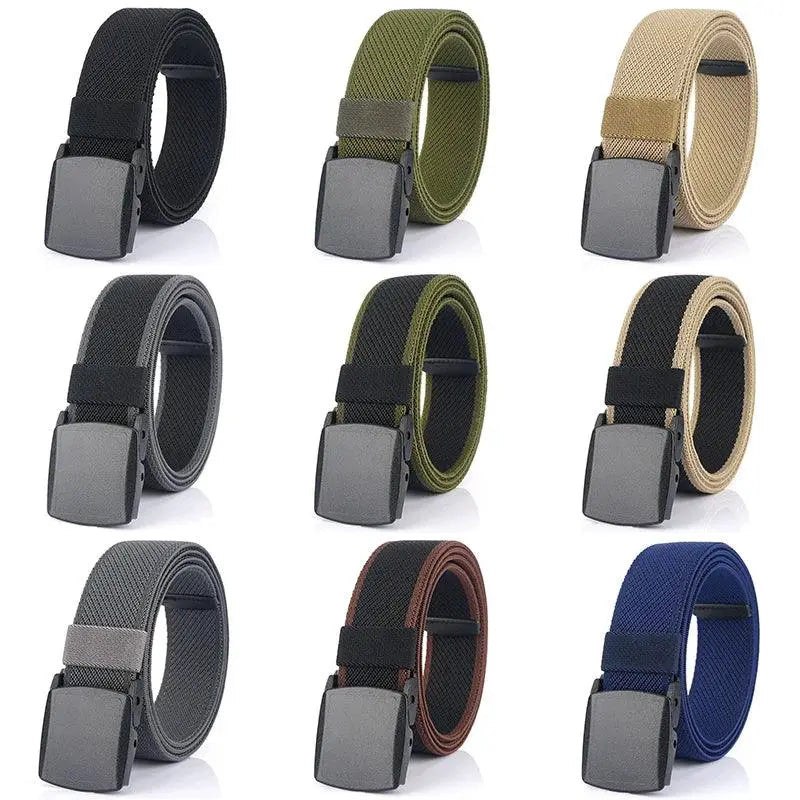 VATLTY Metal Free Mens Elastic Belt Quick Release Buckle