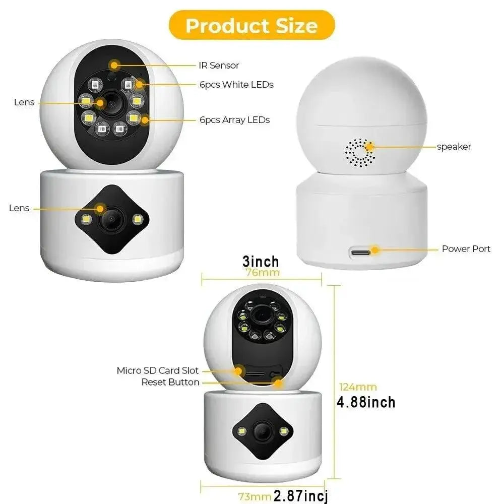 4MP Smart Dual Lens Baby And Home Security PTZ Camera