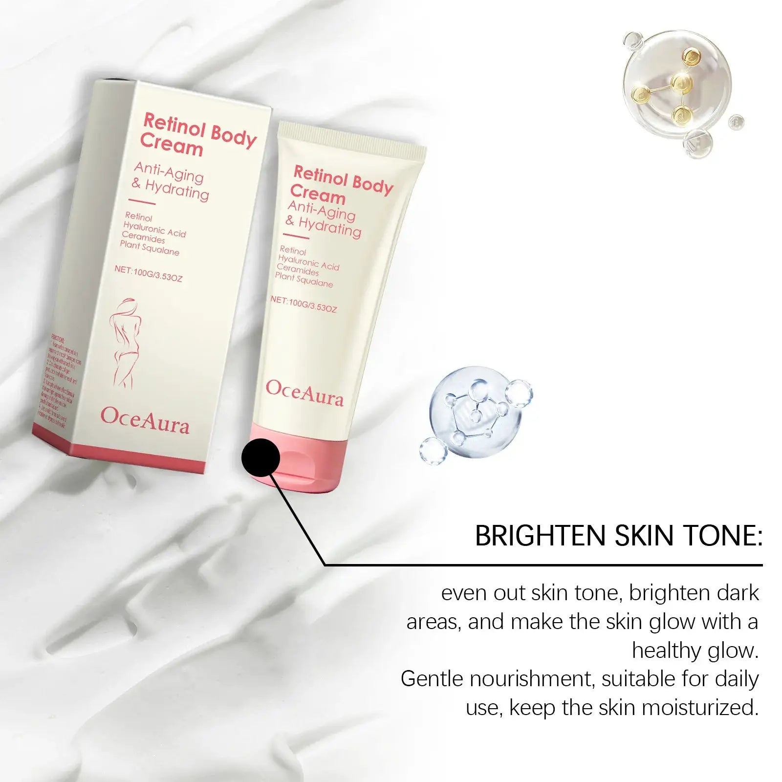 Retinol Tightening Body Lotion Anti-Wrinkle Repair Improve Sagging Skin Remove Cellulite Nourish Lift Firming Moisturizing Cream