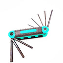 8 In 1 Folding Hex Wrench Metal Metric Allen Wrench Set