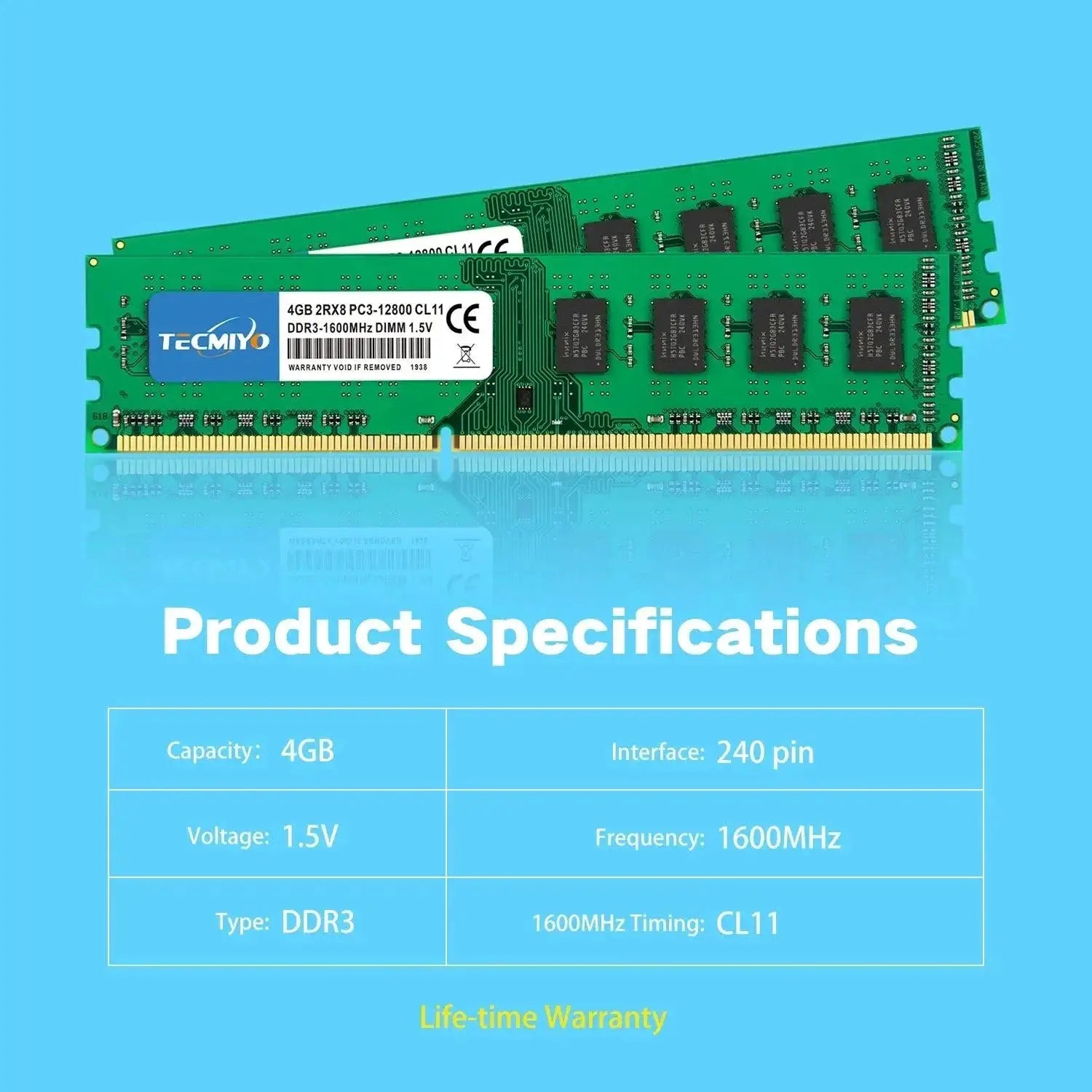 Super Desktop DDR3 RAM Kit High Performance Memory Upgrade