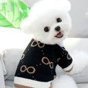 Chic Striped Winter Pet Sweater for Cozy Dogs and Cats