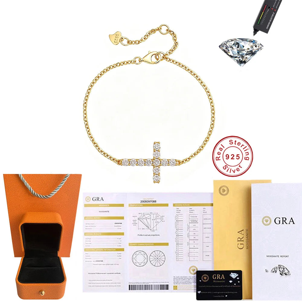 Cross Moissanite Jewelry in Sterling Silver — product view 8