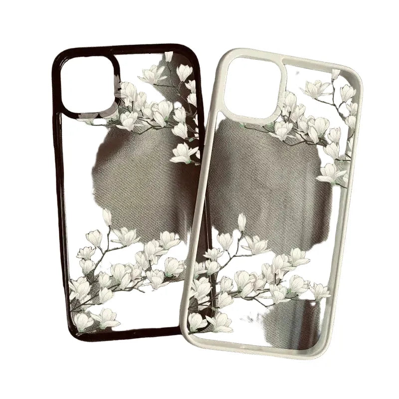 White Magnolia Phone Case - Shockproof Protection — product view 1