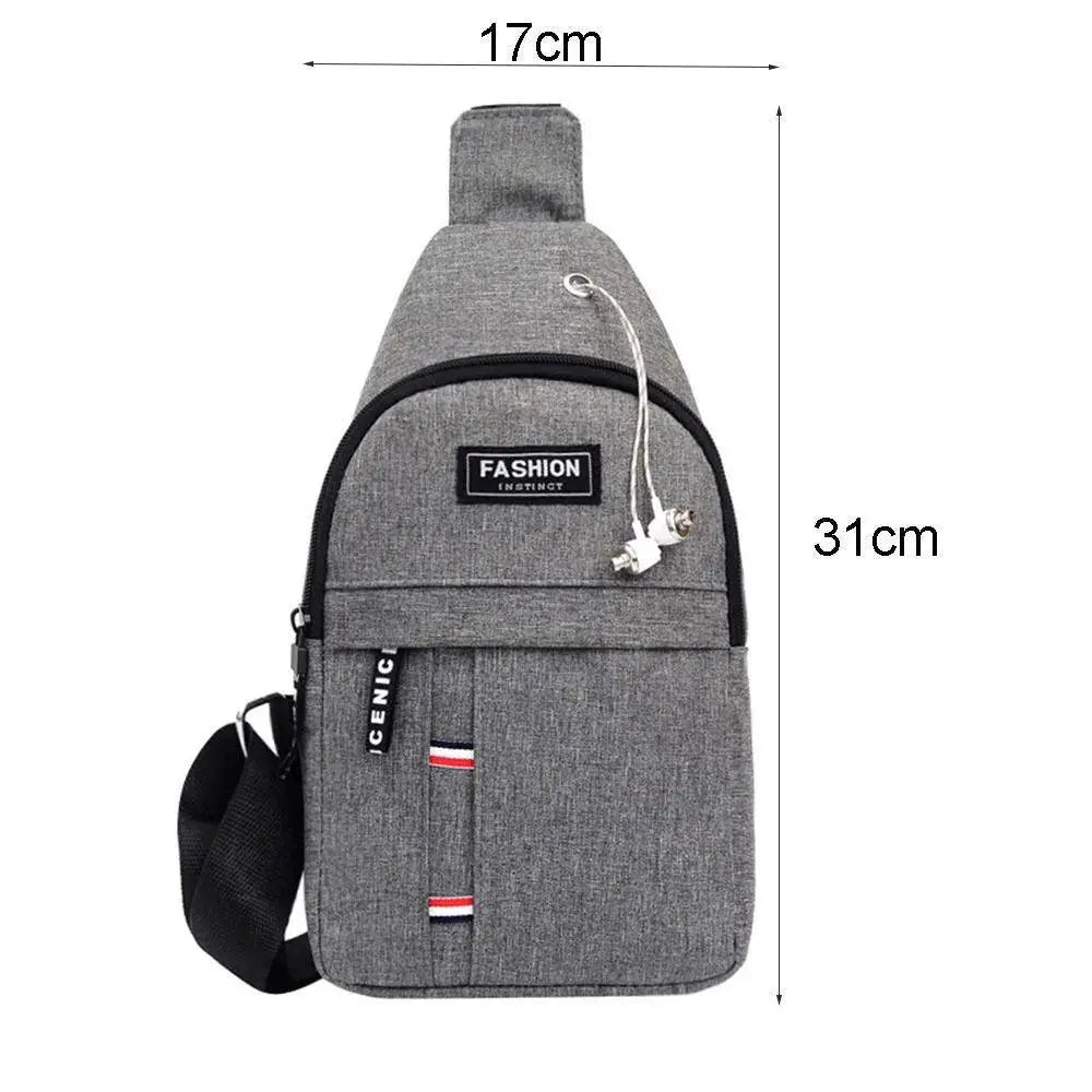 Men's Urban Waterproof Oxford Crossbody Bag Korean Style
