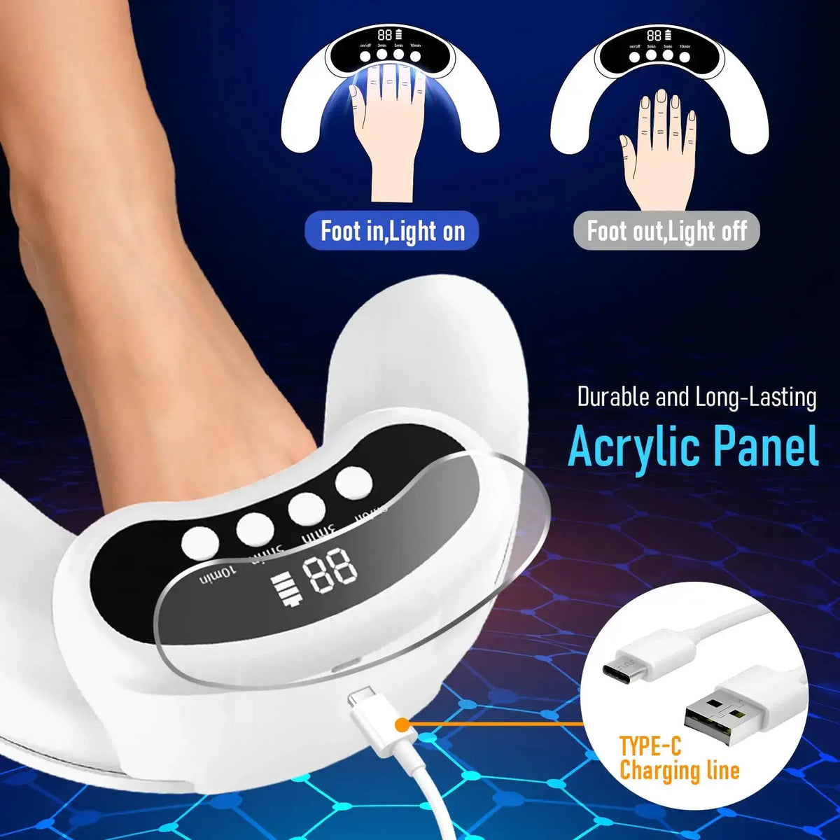 Fungal Nail Treatment Device Infrared Laser Blue Light Toenail — product view 5