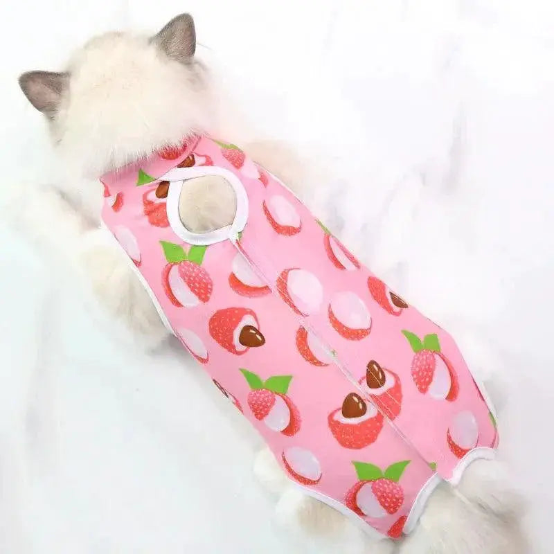 Cat Recovery Jumpsuit After Surgery Anti Lick Pet Clothes