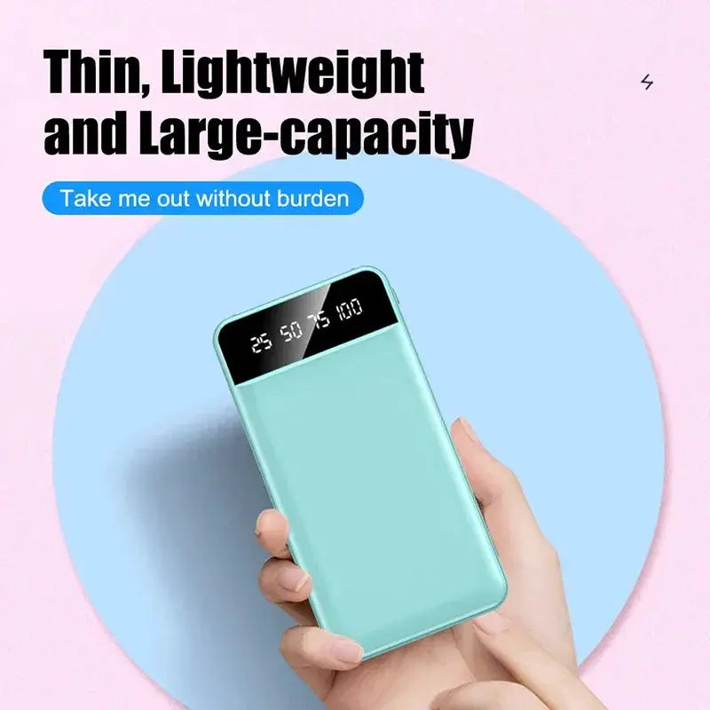 50000mAh Power Bank Dual USB Fast Charging Portable