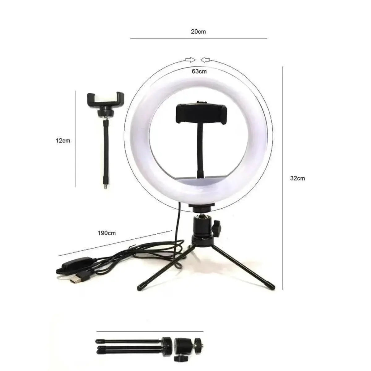 Professional Ring Light Kit With Tripod And Phone Holder