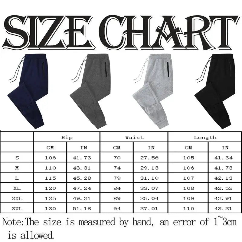 Men's Sweatpants With Side Zipper Pockets Joggers Track Pants