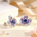 Sterling Silver Clover Moissanite Studs