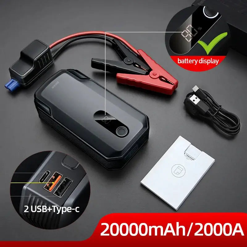 Baseus 2000A Jump Starter Emergency Power Bank 20000mAh for 12V Car Battery Starting Booster Device Car Jump Starter