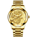 Dragon Crystal Mens Quartz Watch Waterproof Timepiece