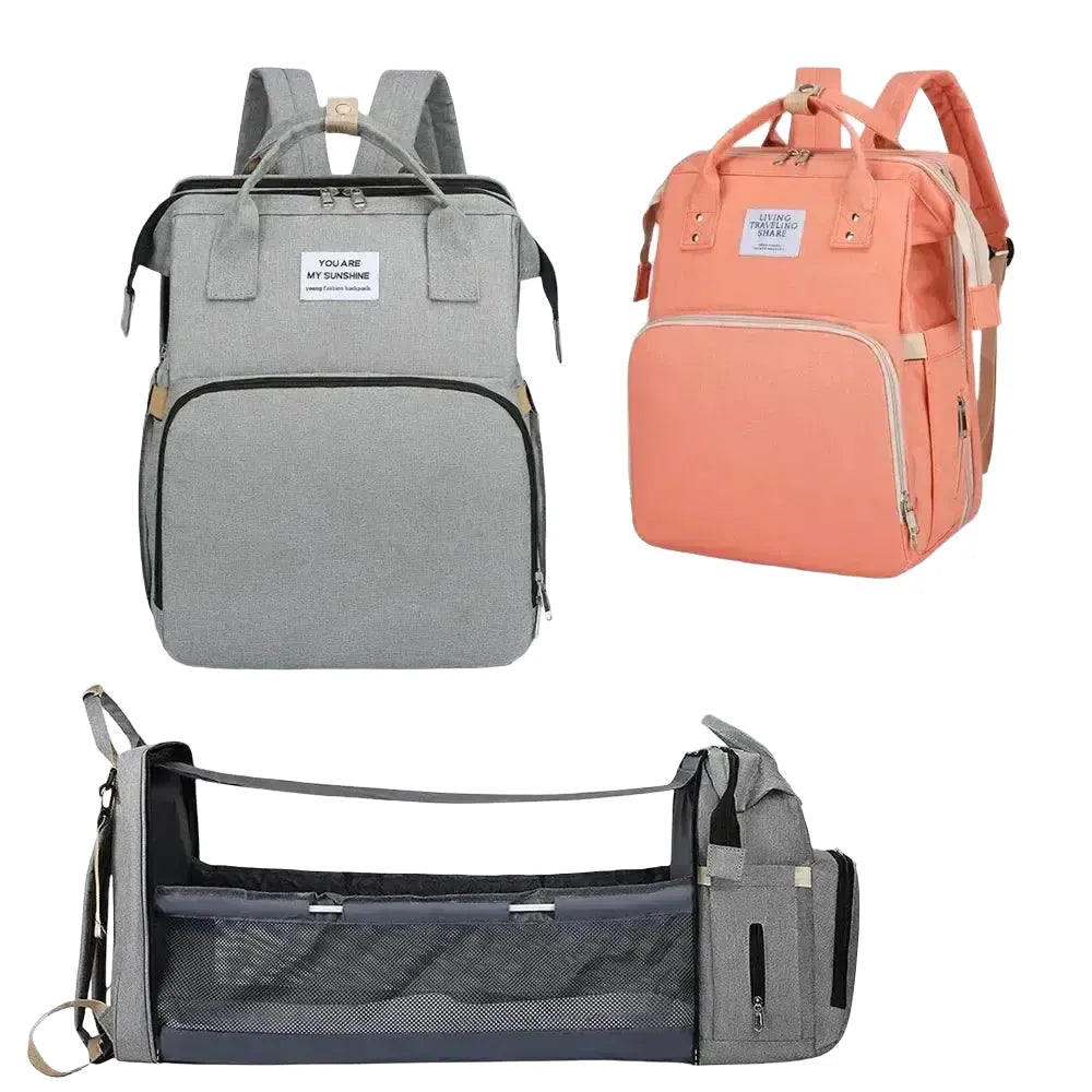 Diaper Backpack With Portable Crib Bed — product view 1