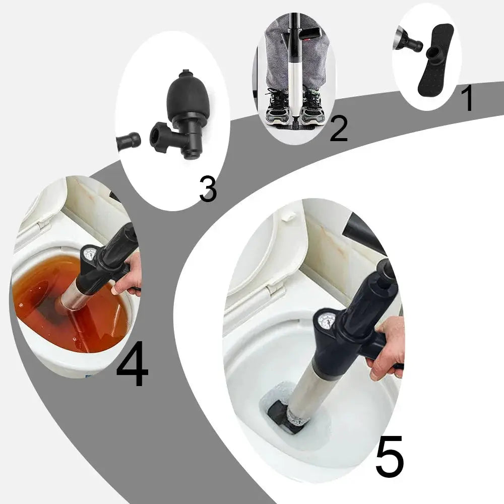 Toilet Plunger High Pressure Drain Clog Remover Tool
