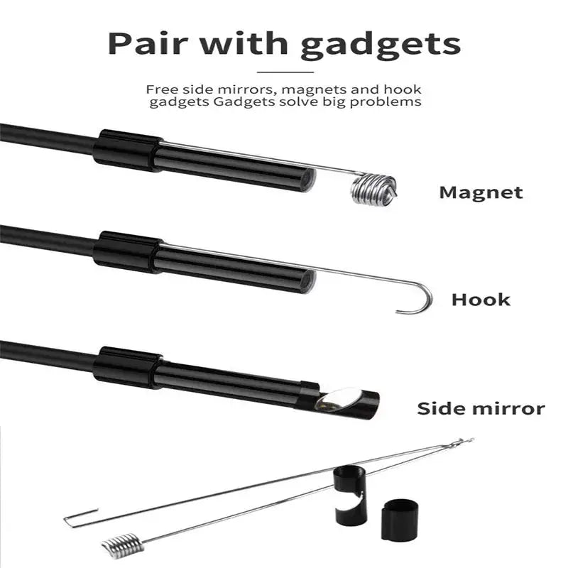 5.5/8mm HD Sewer Industrial Endoscope Waterproof Piping Endoscopy Type C Mini Camera 3 in 1 Automotive Borescope for Android