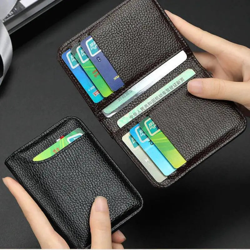 Men's Card Holder Slim Mini Wallet PVC Unisex Card Storage