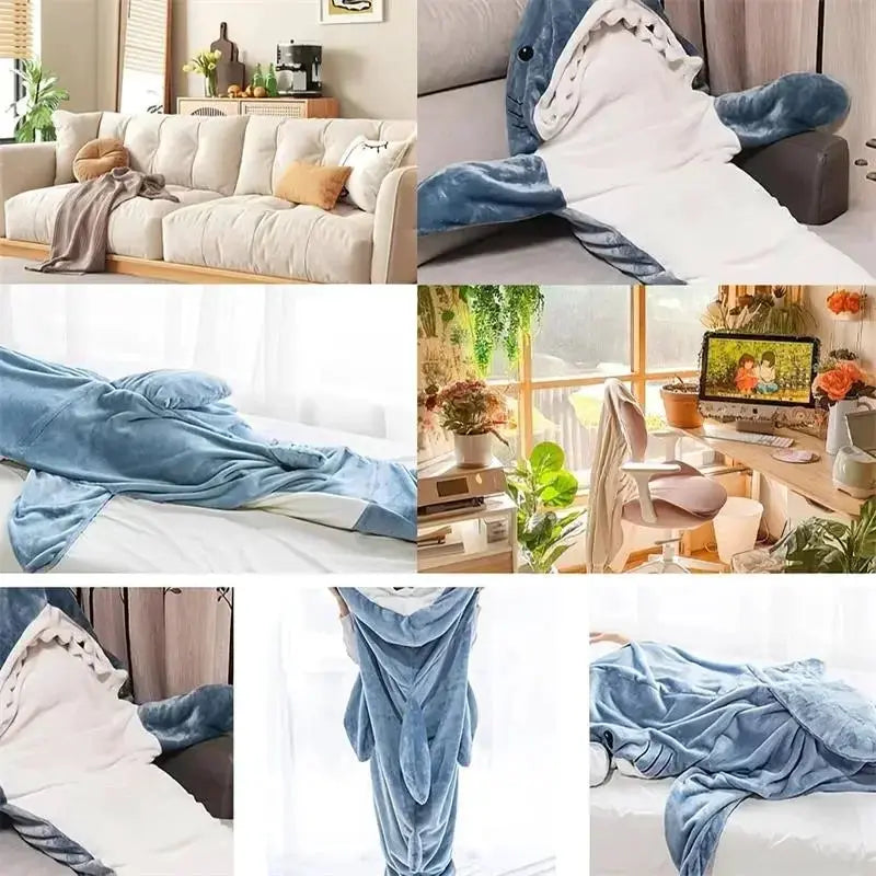 Shark Blanket Wearable For Adults Winter Warm Cozy Plush