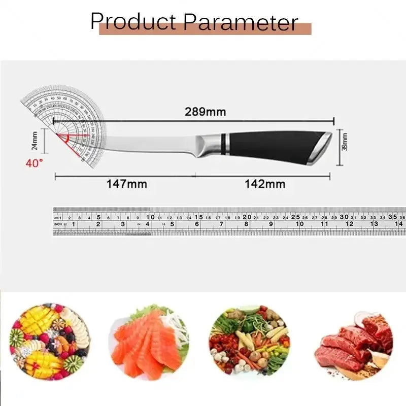 Professional Japanese Sashimi And Meat Cleaver Knife 14.7cm