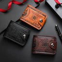 Men's Wallet - Dollar Bill Zipper Coin Purse