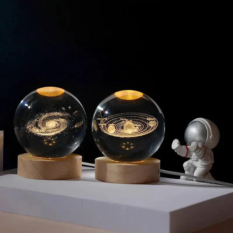 Moon Light 3D Crystal Ball Galaxy Night Light Decor