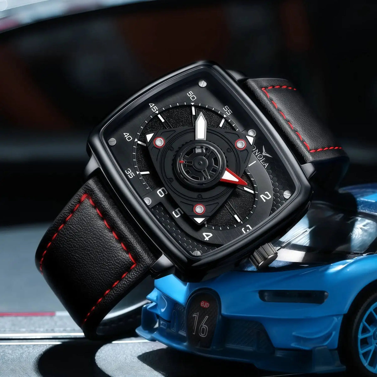 Onola Men Black Red Racing Watch — product image 5