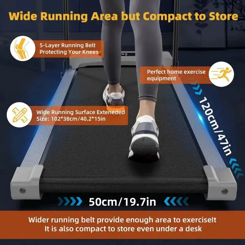 Home Fitness Equipment Electric Treadmill Smart Speaker Folding Portable Walking Mat Mini Desk Treadmill with Handle