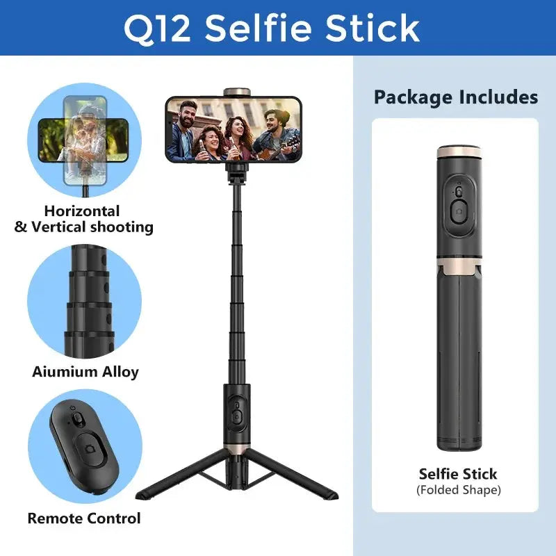 Bluetooth Wireless Selfie Stick Tripod Monopod Remote
