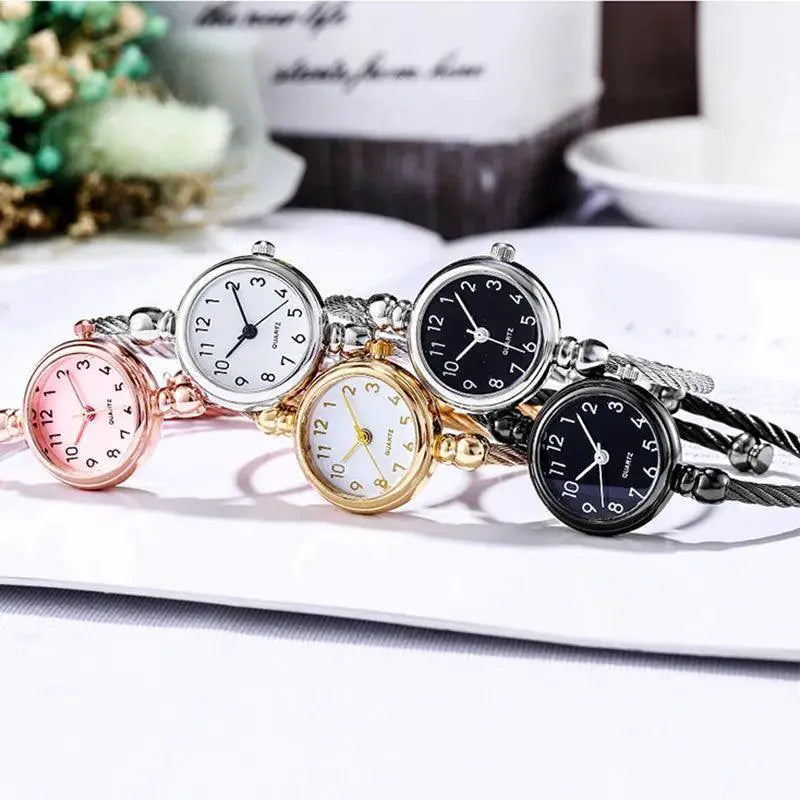 Retro Gold Bangle Watch For Women Vintage Style Gift