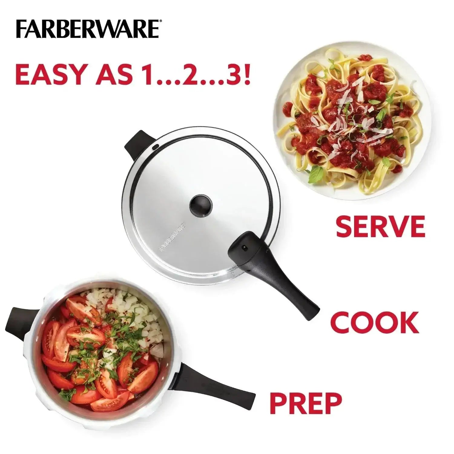 6 Quart Aluminum Pressure Cooker Safe Durable Easy Clean