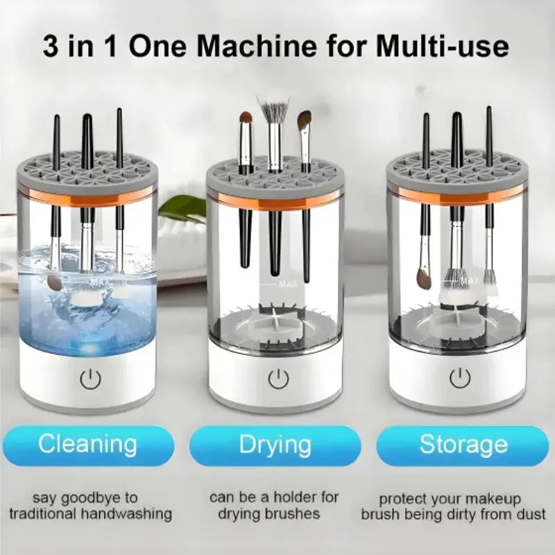 USB Electric Makeup Brush Cleaner Portable 3 In 1 Device - OurLum.com