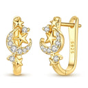 Sterling Silver Women's Earrings Golden